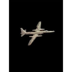 Vtg Pewter Aviation U2 Spy Plane Cold War Era Hat Tie Lapel Pin
